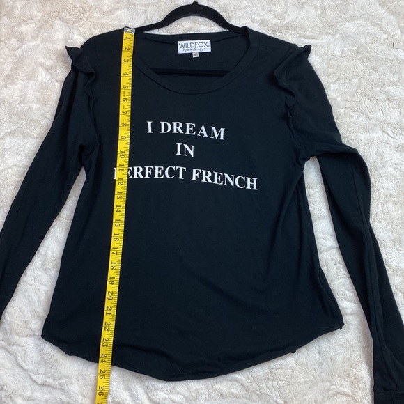 Wildfox Couture Brand I Dream in perfect French Ruffle pullover sweater tee top - Picture 8 of 9